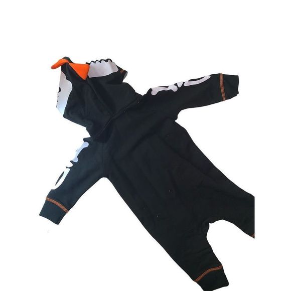 Cat & Jack Dinosaur One Piece Hoodie 0-3mo - Picture 7 of 8